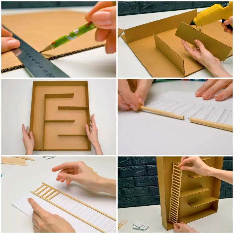 Что можно сделать из картона от коробок своими руками: простые мастер-классы и идеи