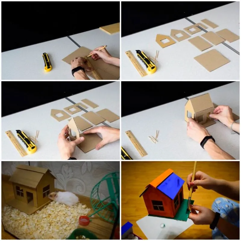 Что можно сделать из картона от коробок своими руками: простые мастер-классы и идеи