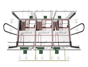 План подвесных потолков первого этажа таунхауса