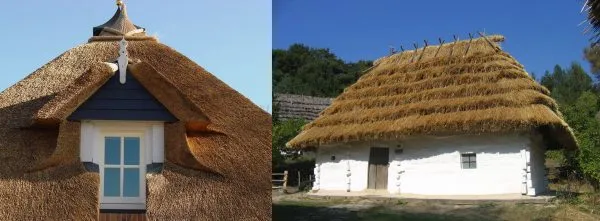 Крыши из камыша и соломы